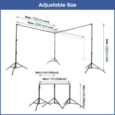 Lofaris Adjustable 20x10ft Backdrop Stand Kit, Pipe Frame for Room Set, Stable for Studio and Event Use